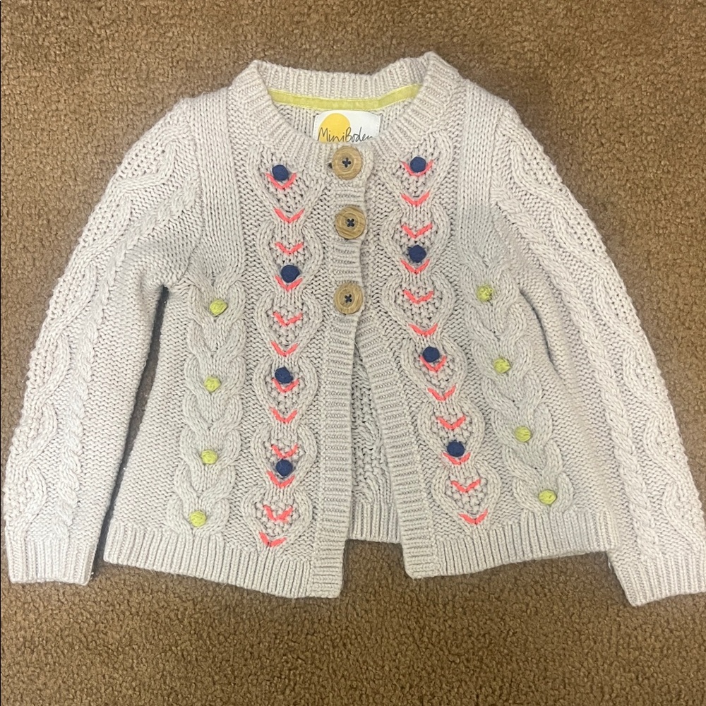 Mini Boden Knit Cardigan with Button Details